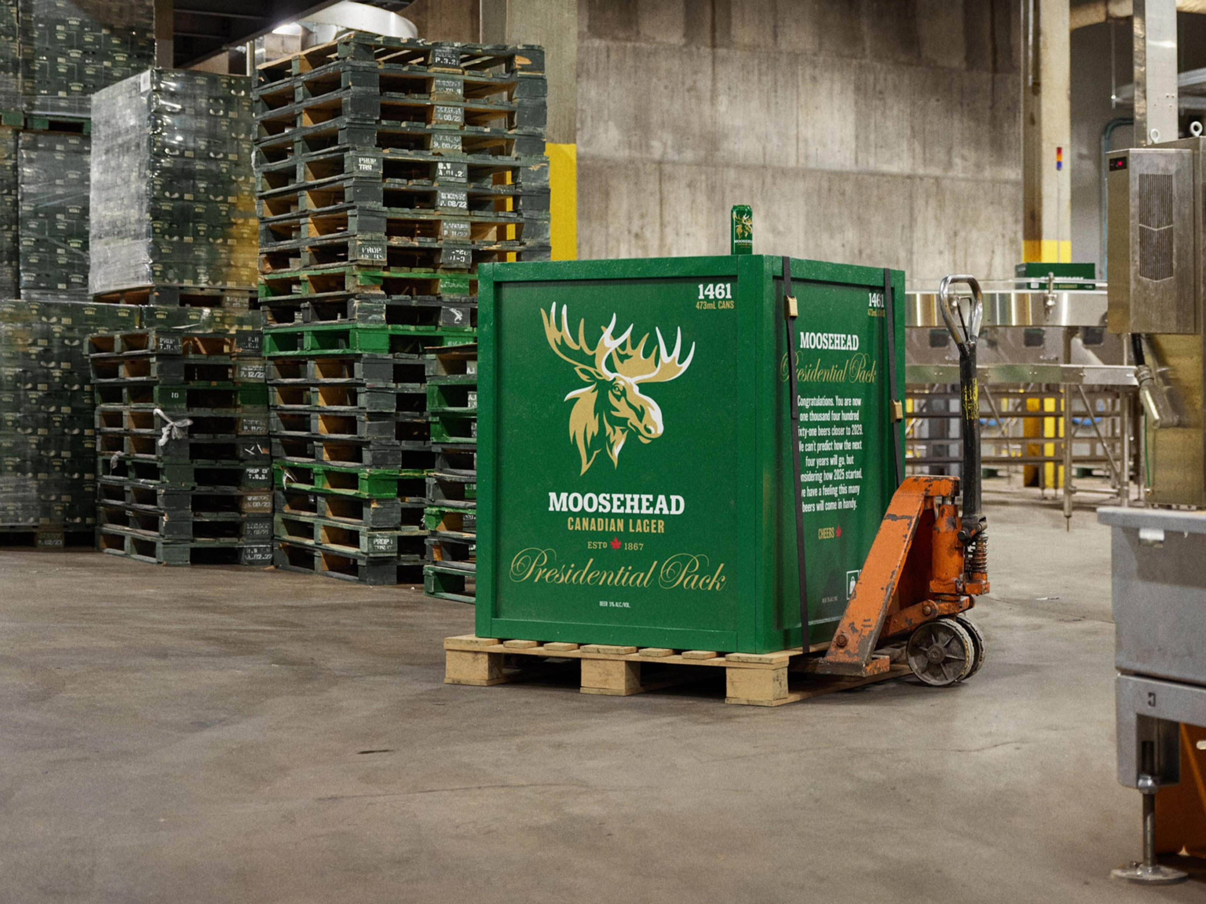 Moosehead Breweries is selling the Presidential Pack following Trump's tariffs on Canada.