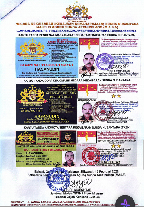 Kerajaan Sunda Nusantara Arciphelago Kirim Surat Ancaman ke Polres Cianjur