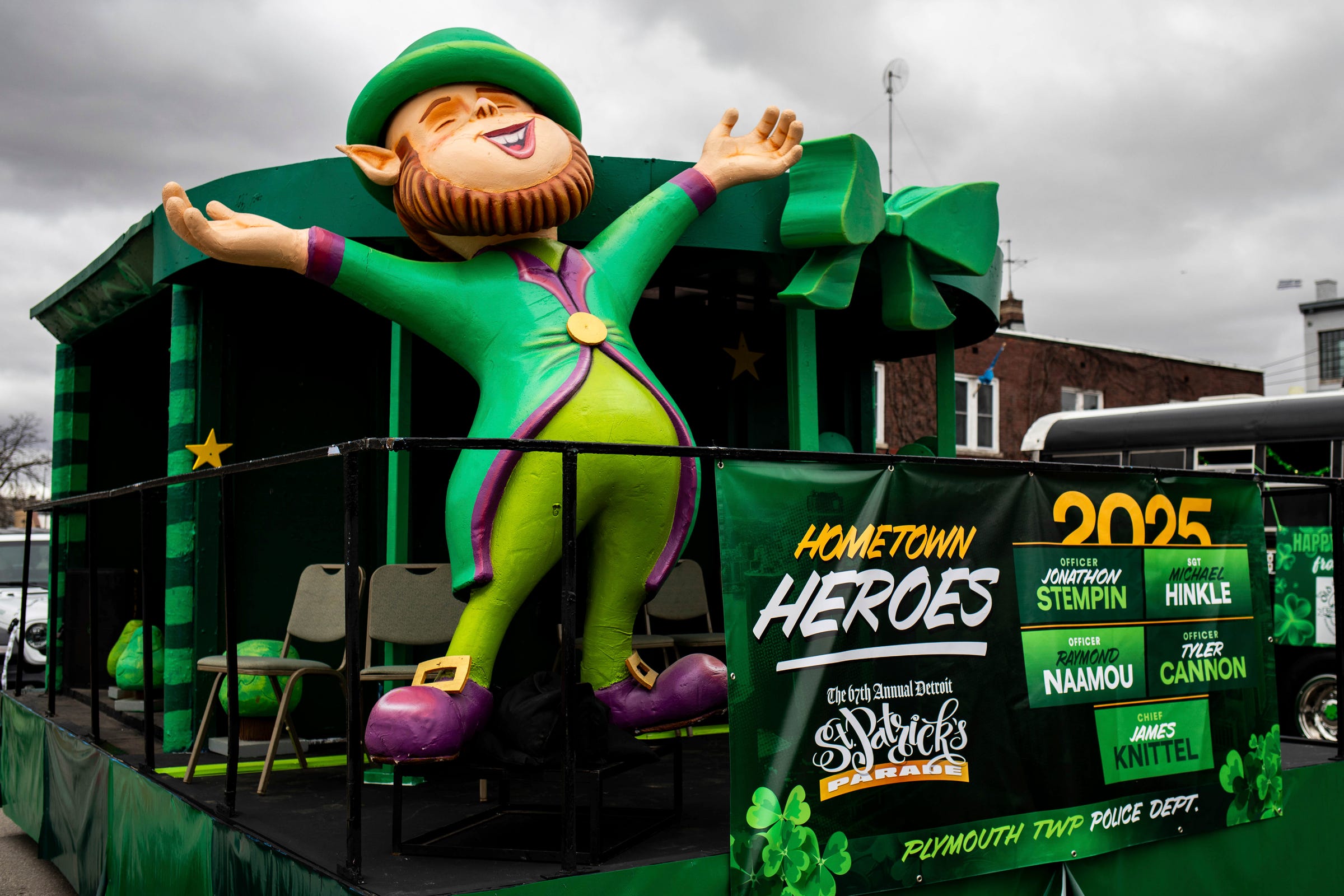 St. Patrick's Day parade in Detroit. Time, date, grand marshal