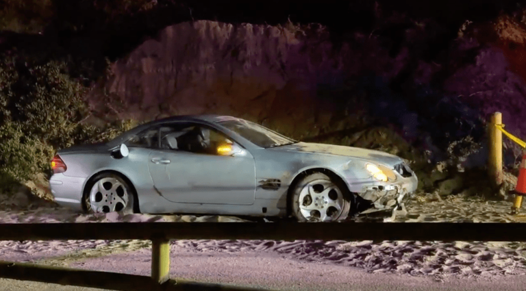 2-car crash kills female pedestrian on Southern California beach