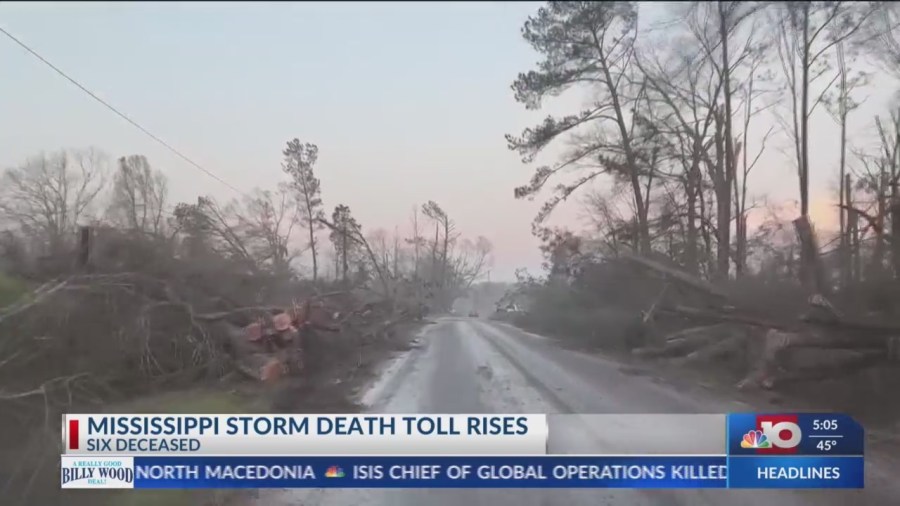 NBC 10 News Today Mississippi storm death toll rises; 6 fatalities