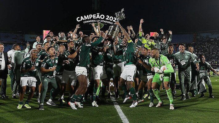 Campeão da Libertadores em 2021, Palmeiras é o segundo colocado no ranking da Conmebol Foto: Cesar Greco/Palmeiras