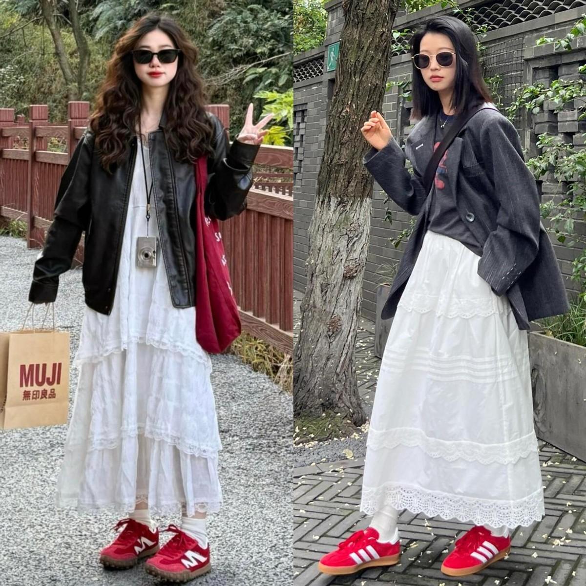 “半身裙+德训鞋”才是今年最时髦穿搭，这样穿好看爆了！