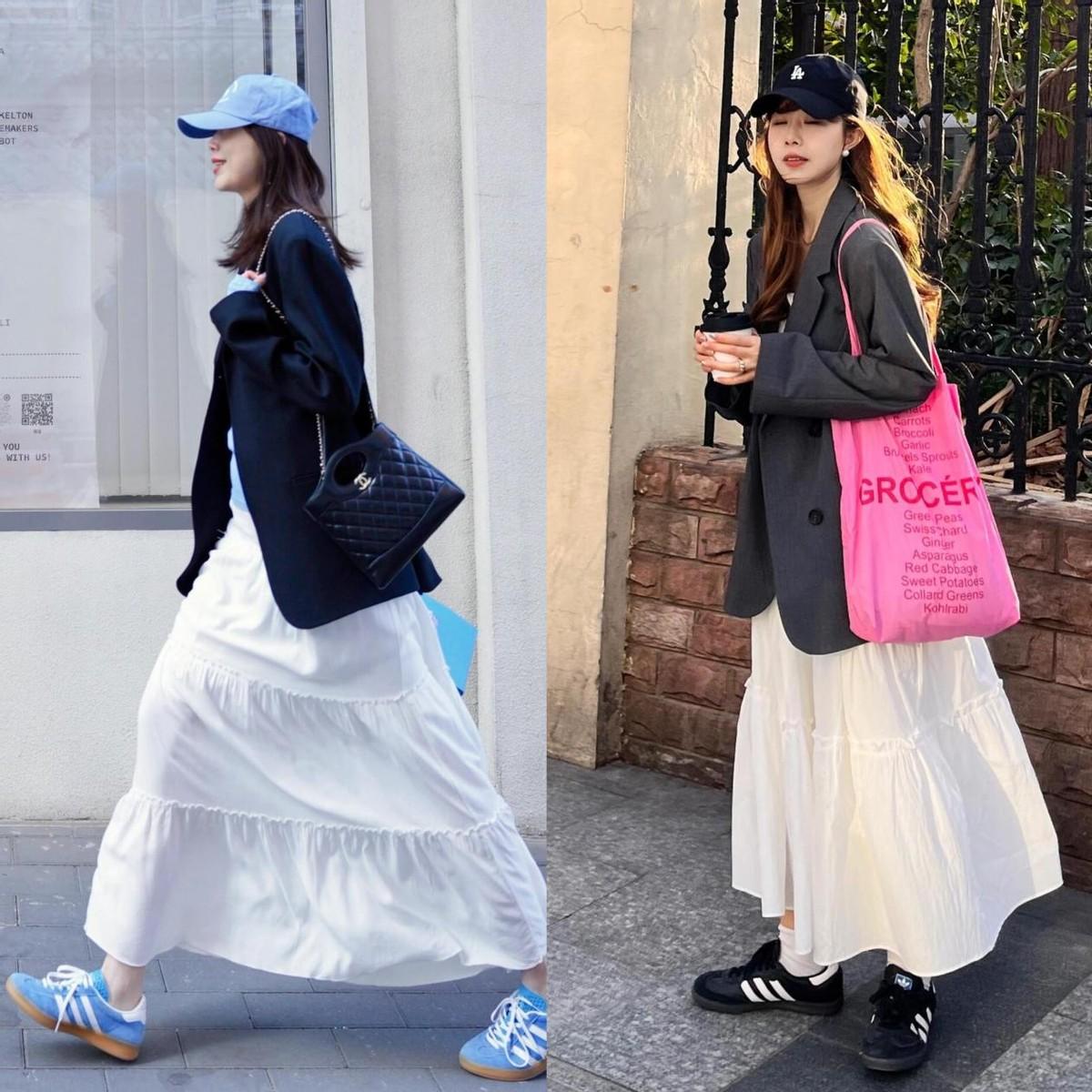 “半身裙+德训鞋”才是今年最时髦穿搭，这样穿好看爆了！