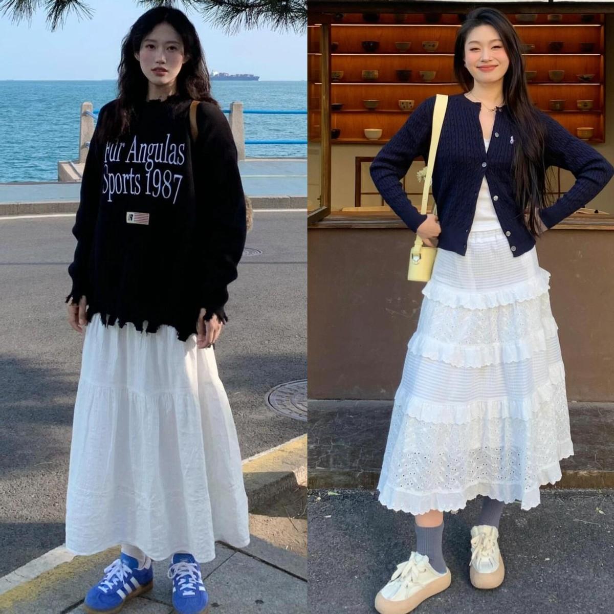 “半身裙+德训鞋”才是今年最时髦穿搭，这样穿好看爆了！