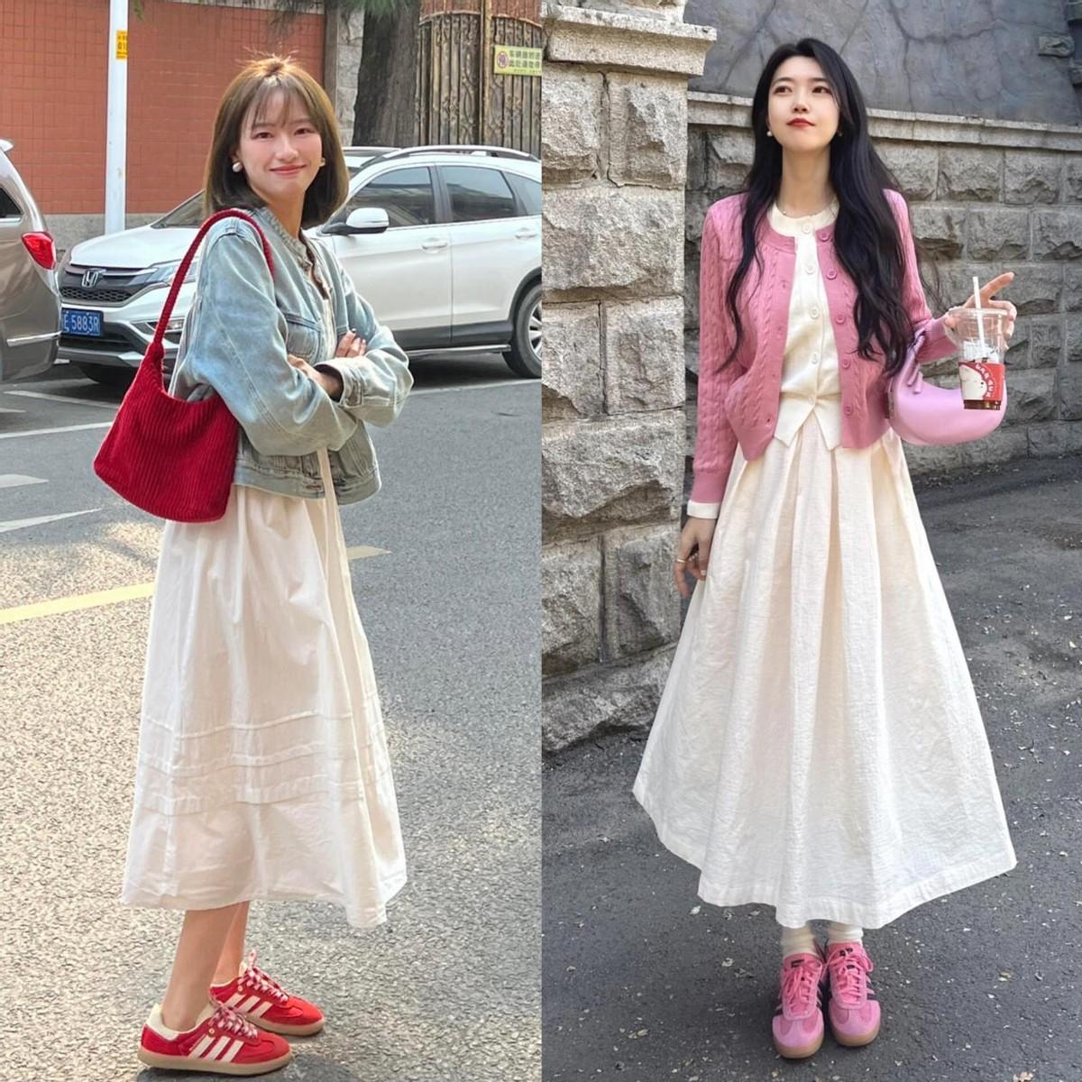 “半身裙+德训鞋”才是今年最时髦穿搭，这样穿好看爆了！