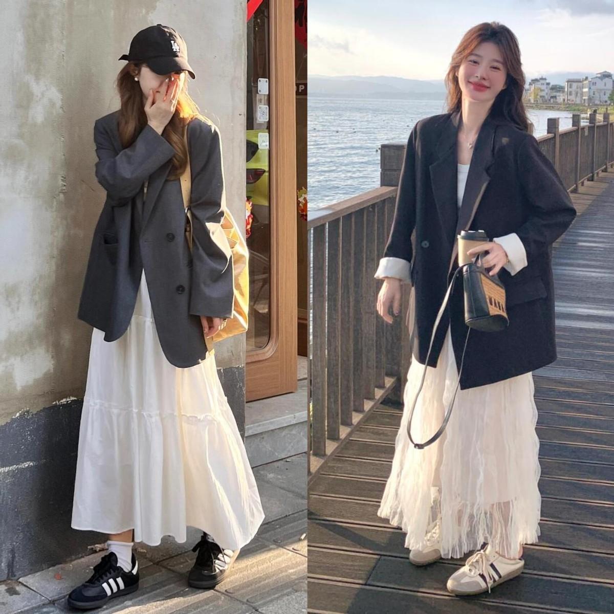 “半身裙+德训鞋”才是今年最时髦穿搭，这样穿好看爆了！