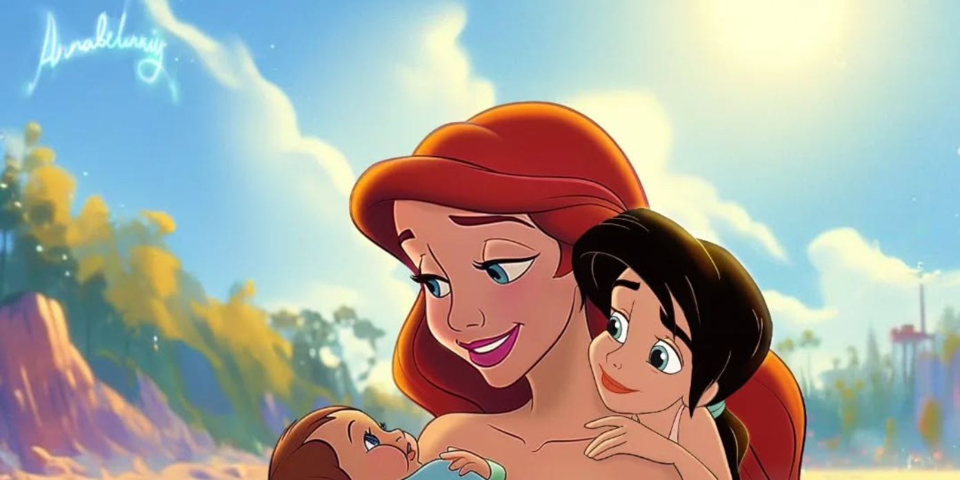 Las heroínas de Disney se enfrentan a las realidades de la maternidad: los  conmovedores dibujos, image size:1392x696