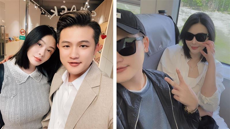 蕭淑慎（左圖左）與老公梁軒安經常有話題。（圖／翻攝自梁軒安臉書）