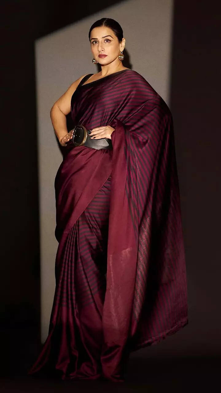 Vidya Balan redefines power dressing in a belted saree with fierce elegance
