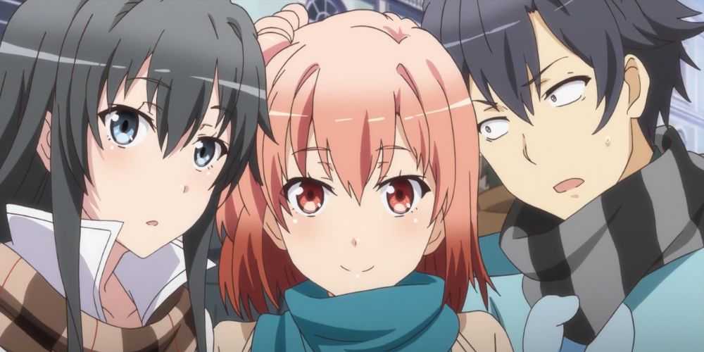 Hachiman, Yukino, and Yui from My Teen Romantic Comedy SNAFU
