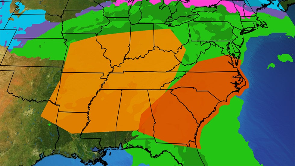 Severe storms expected to take aim at eastern US again