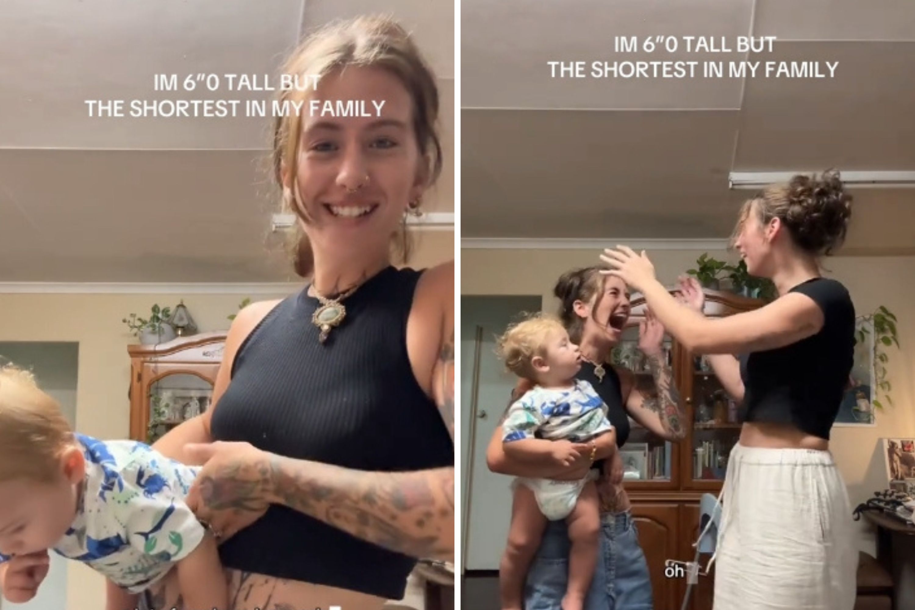 Stunned by Woman's Six Foot Height—Then Her Little Sister Walks In