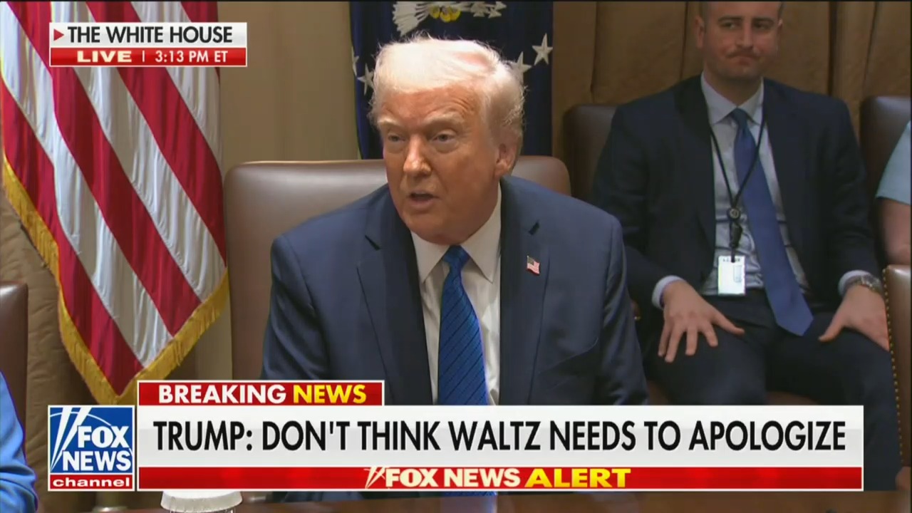 Trump Firm in His Defense of Mike Waltz As Reporters Blitz POTUS About Leaked Chat: ‘I Don’t