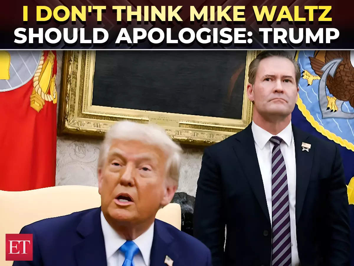 ‘No need to apologise…’: Trump backs Mike Waltz after leaked war plan chat on Houthis sparks uproar