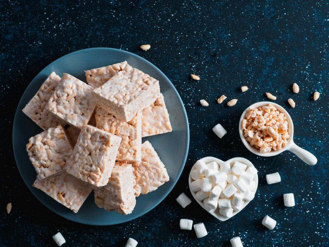 Add sweetened condensed milk for extra chewy Rice Krispies treats that ...