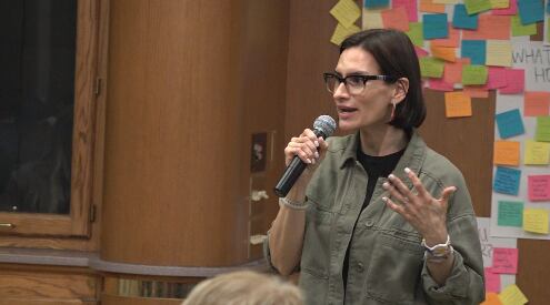 U.S. Senate candidate Peggy Flanagan visits Moorhead