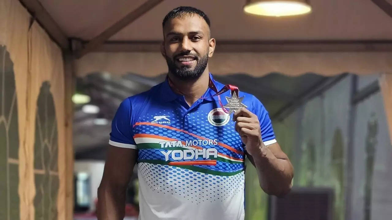 Nitesh wins bronze in Greco Roman at Asian Wrestling Championship 2025;  India end category with two medals, image size:1280x720