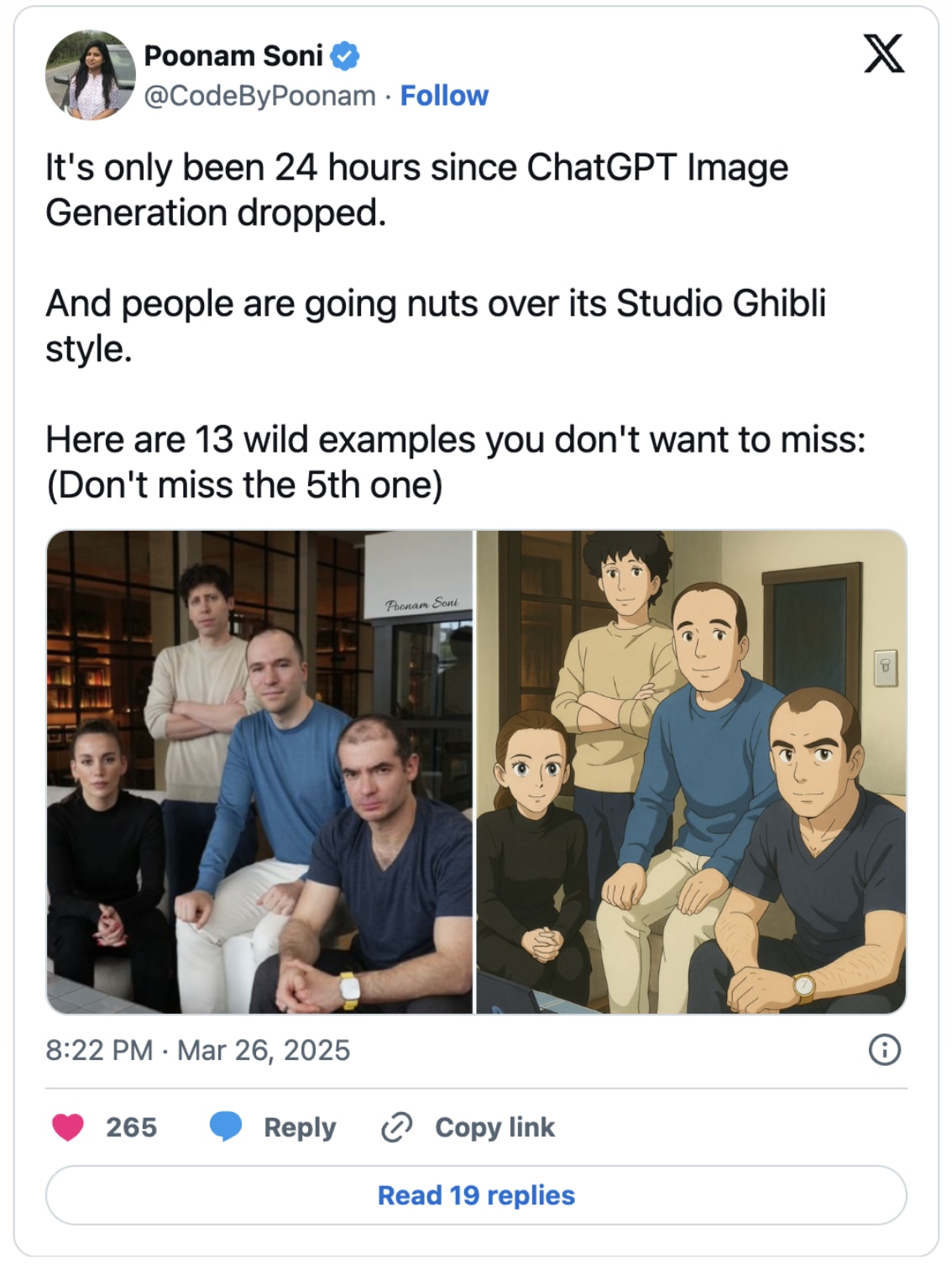 Ghibli-style pictures take over X, thanks to ChatGPT's new image