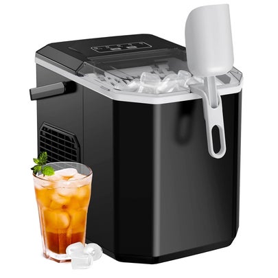 A portable machine with an easy-access scoop