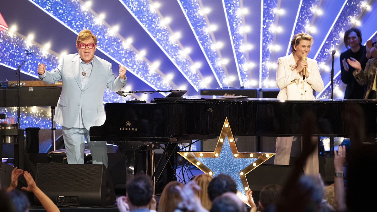 Elton John and Brandi Carlile debut new song inspired by a rock 