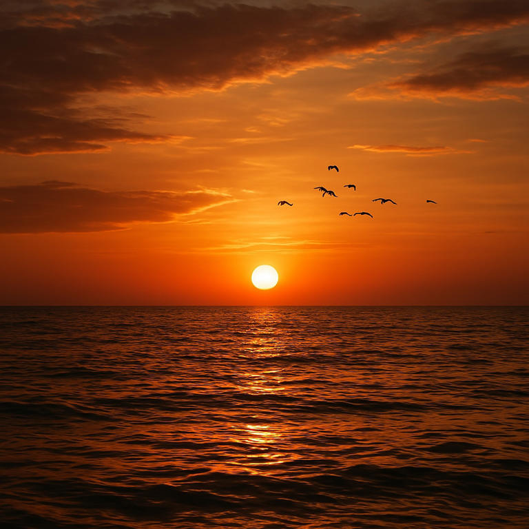 Here's a realistic sunset generated by ChatGPT.