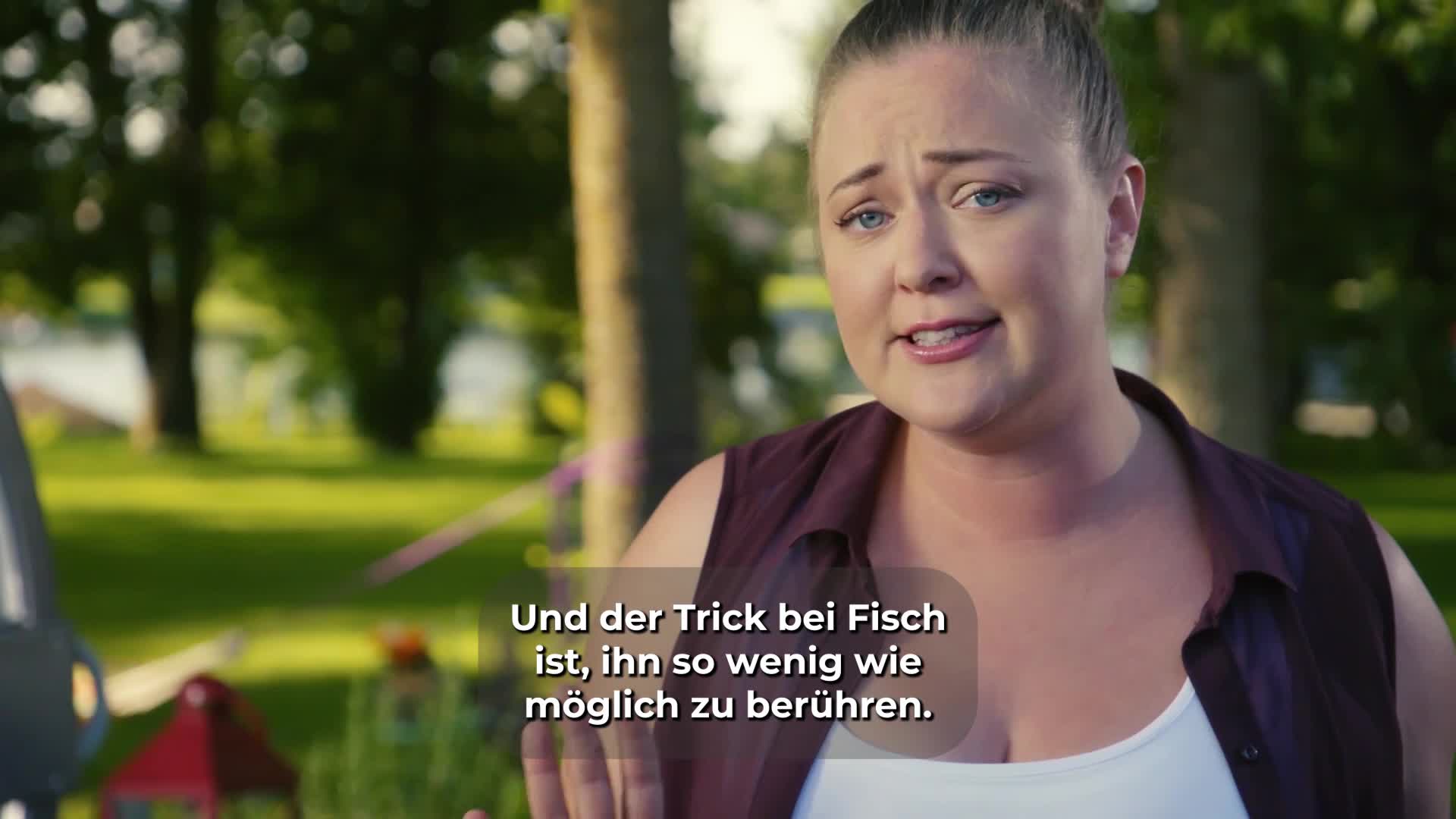 Gegrillter Fisch mit Kräuterpesto und knuspriger Haut