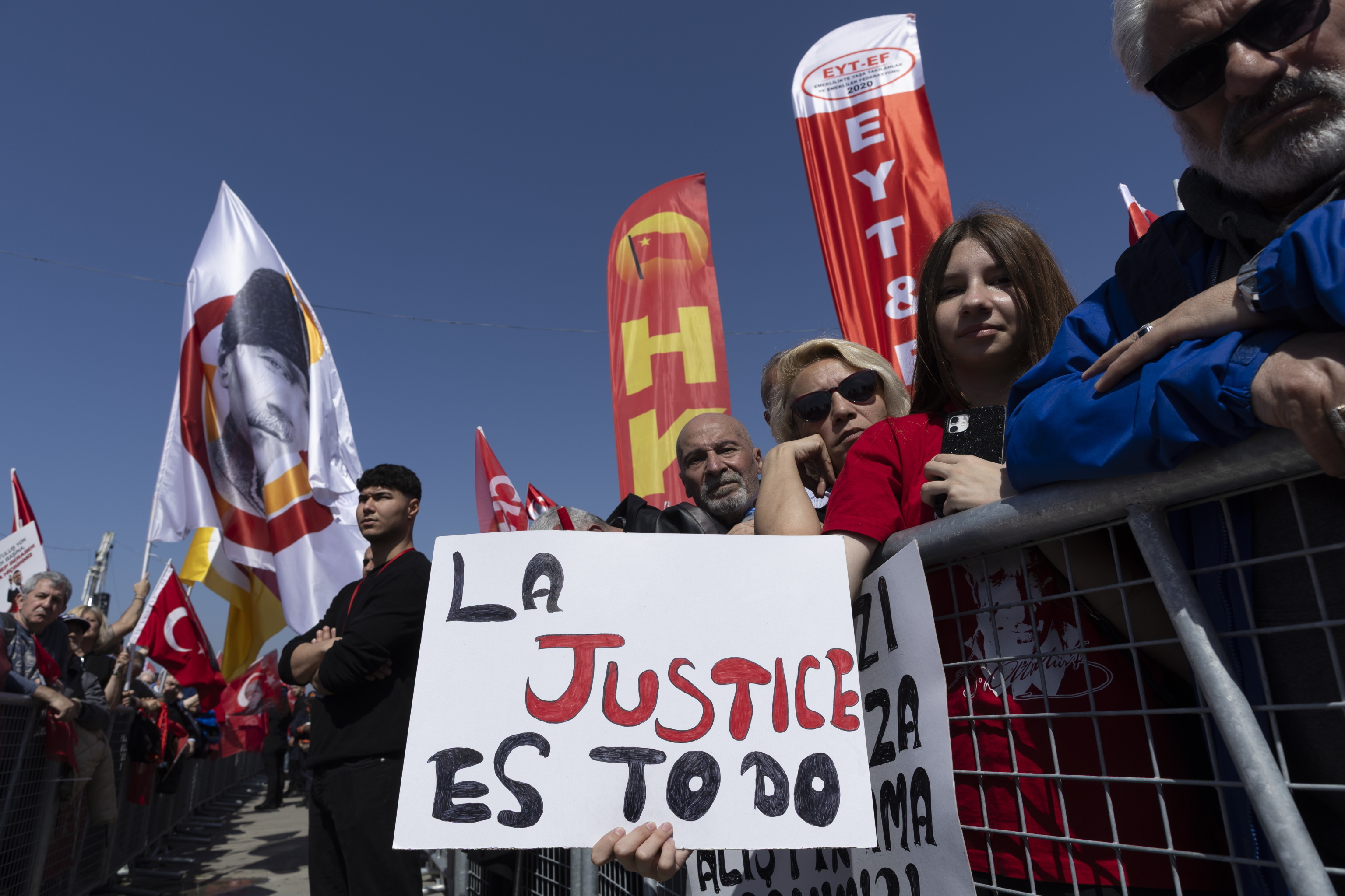 Main opposition party CHP protests against the detention of Istanbul mayor