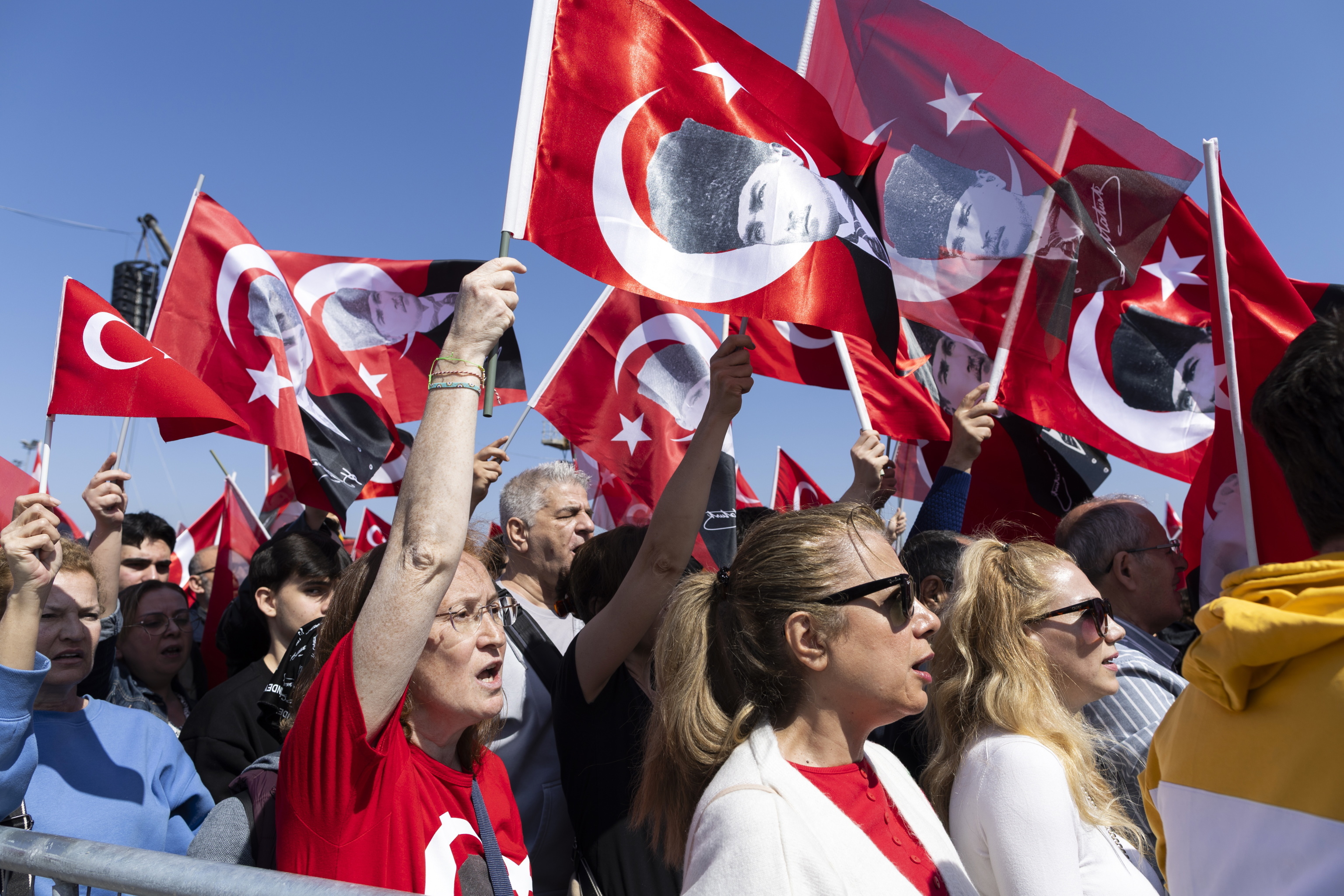 Main opposition party CHP protests against the detention of Istanbul mayor