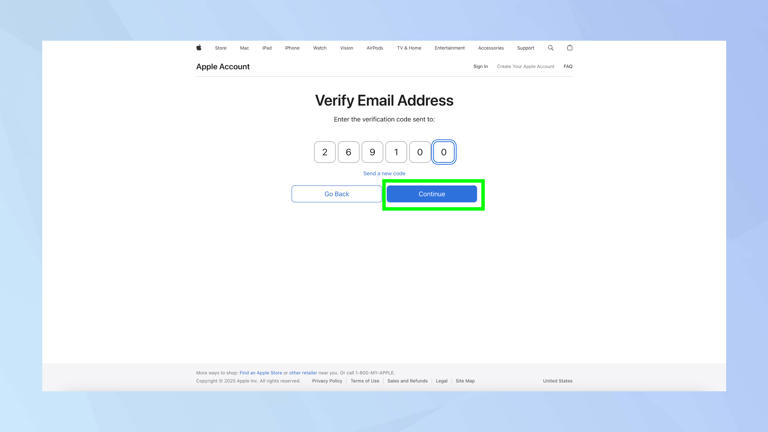 Apple Account verify email address