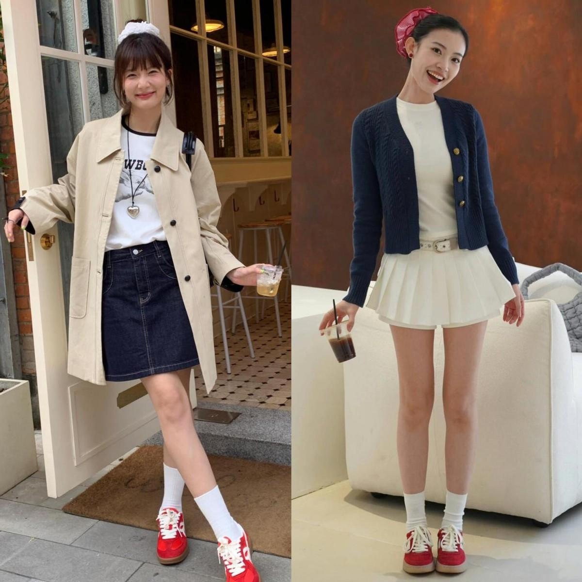 “半裙+小红鞋”的穿法今年太火了，什么身材穿都时髦！