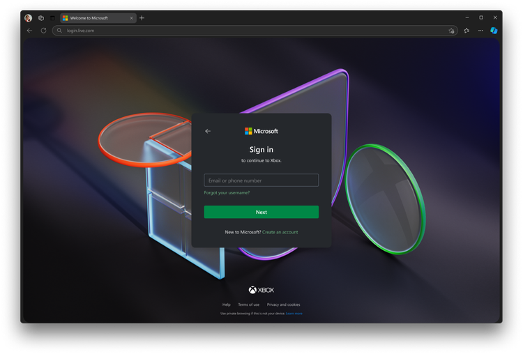 The new sign-in page Microsoft users will see to use their passkey. (Image credit: Microsoft)