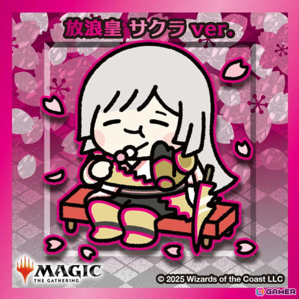 ちびキャラシール　放浪皇　サクラver MTG ちびキャラシール 放浪皇 サクラ ver MTG 放浪皇のお花見