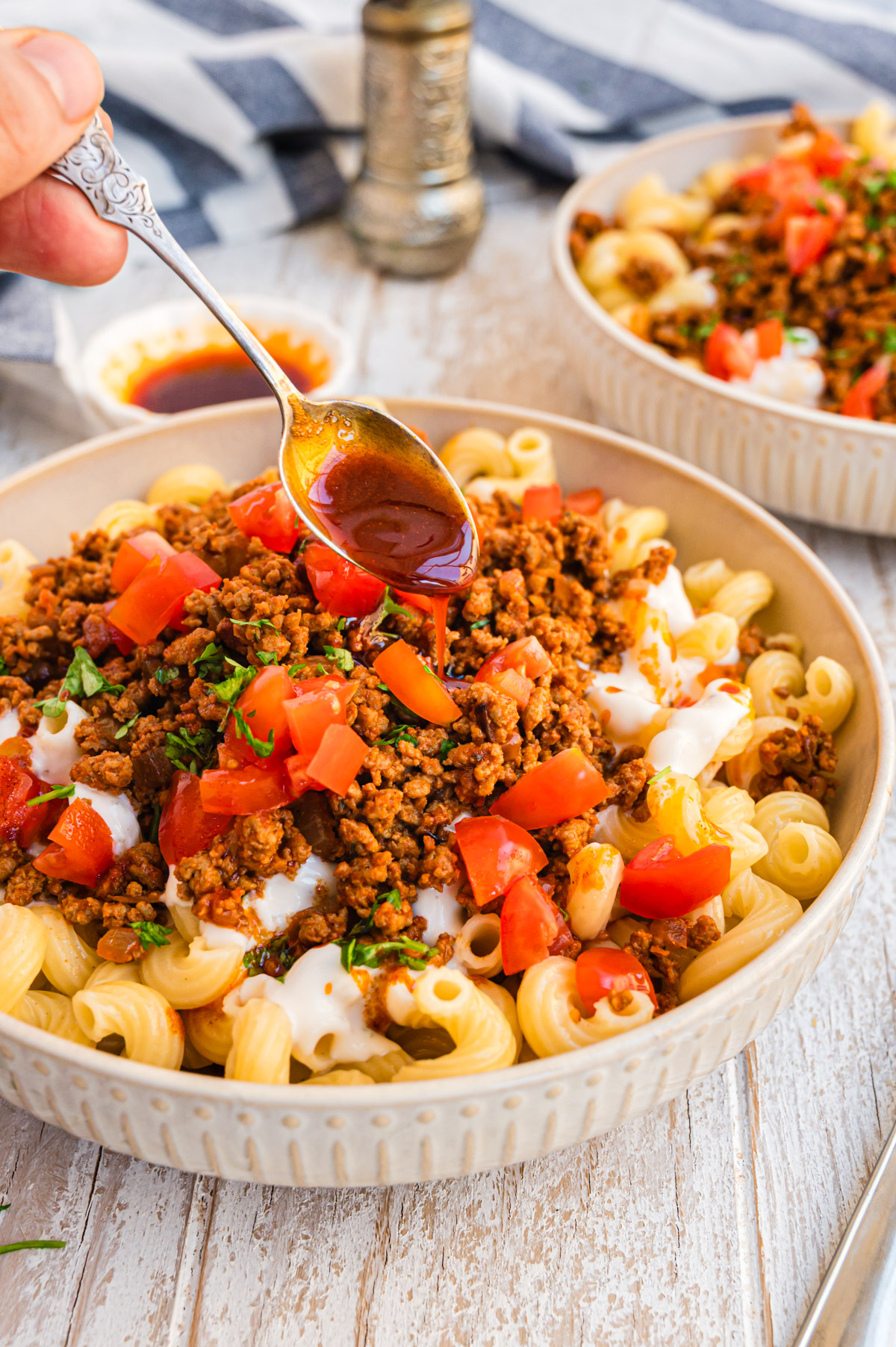 Türkische Pasta mit Joghurt – aber vegan