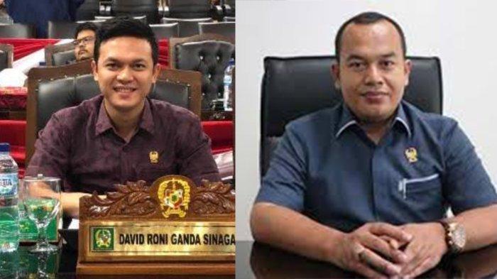 BAKU PUKUL- Anggota DPRD Medan David Roni Sinaga dan Dodi Robert Simangunsong terlibat baku pukul di Kamar Mandi Lantai III DPRD Medan, Selasa, 18 Maret 2025. (DOK)