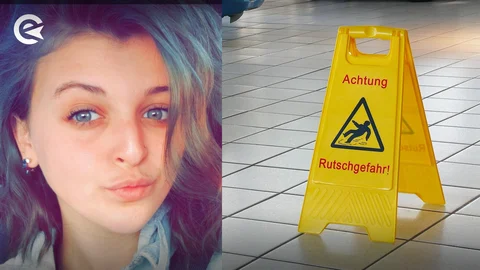 Weil sie sich im Supermarkt auf Lebensmitteln "erleichterte