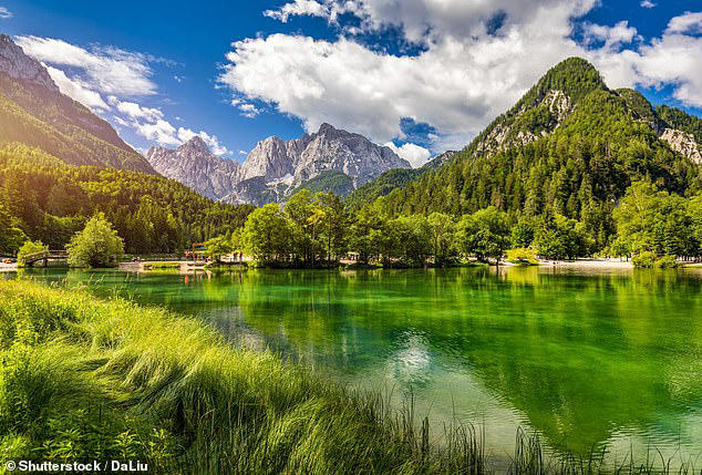Slovenia is 'gorgeous', says 'Beardpapasenjoyer' who recommends it as the best destination for solo travel. Pictured above is Jasna Lake