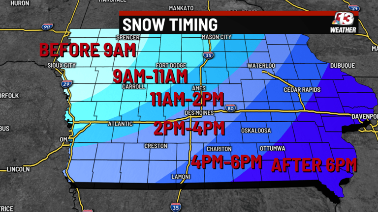 Winter isn’t done: Timing of blizzard conditions and strong winds in Iowa