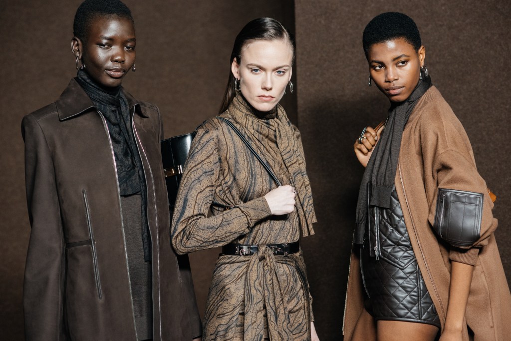 Backstage at Hermès fall 2025