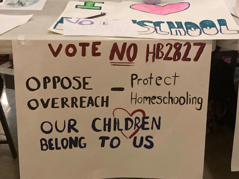 Update illinois homeschool bill passes hundreds gather at state