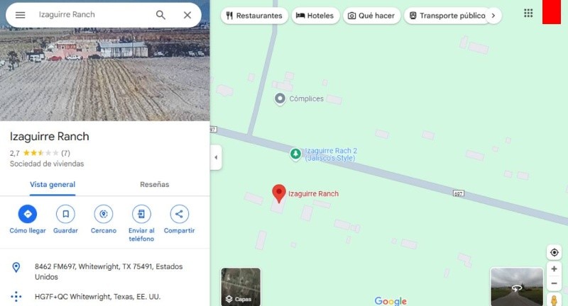 Captura de Google Maps