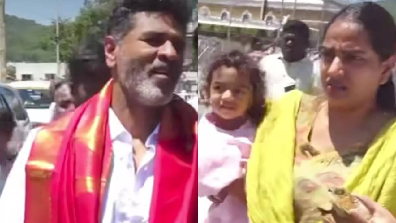 Prabhu Deva Makes Rare Appearance With Wife And Daughter