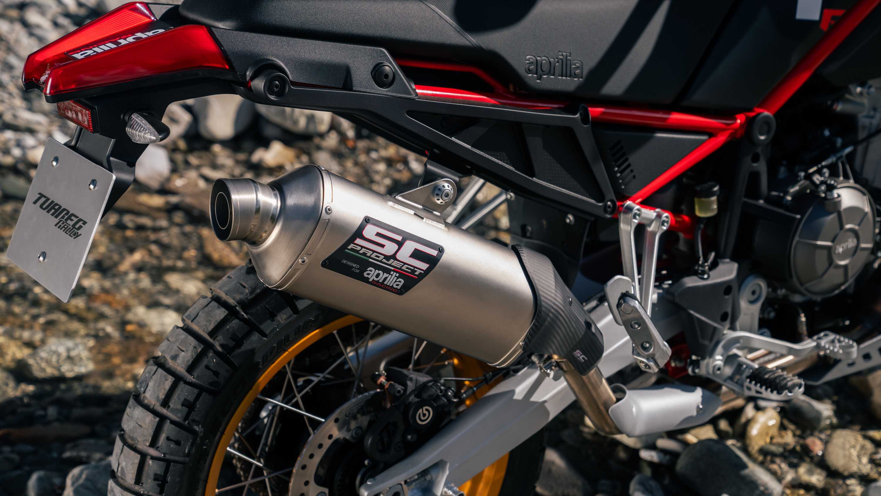2025 Aprilia Tuareg Rally Exhaust