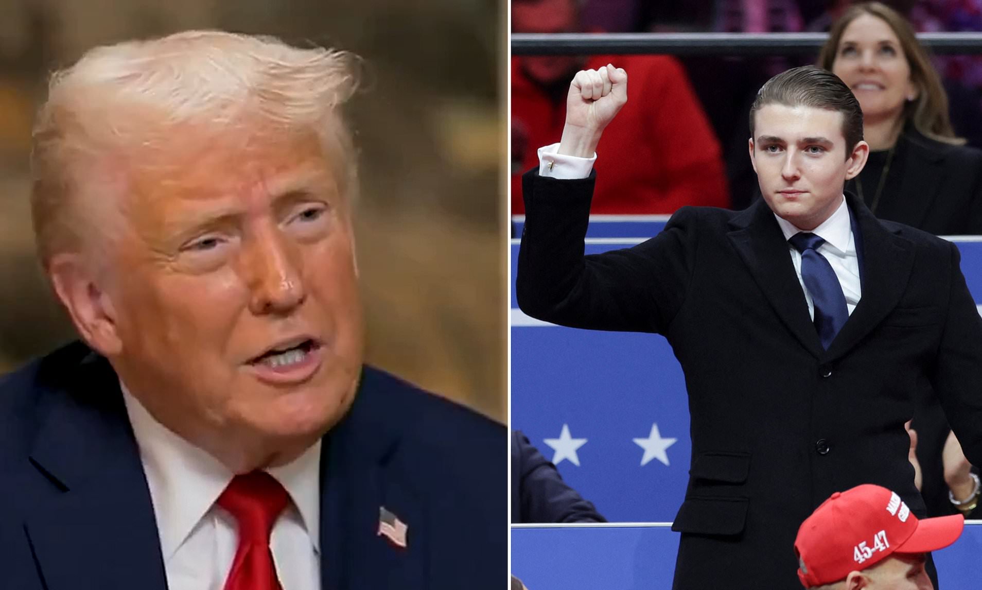 Trump gives glimpse into Barron's future 'aptitude in technology'(02)