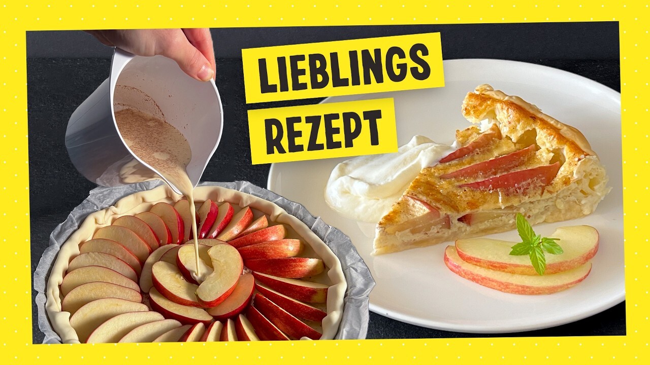 Schneller Apfelkuchen mit Blätterteig - einfach &amp; lecker!