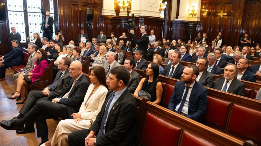 Personas presentes en la firma del convenio entre la Corte Suprema, el Museo del Holocausto y la Asociación de Abogados Judíos
