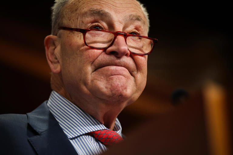 Un grupo progresista pide la dimisión del senador Chuck Schumer por la votación sobre el cierre del gobierno.