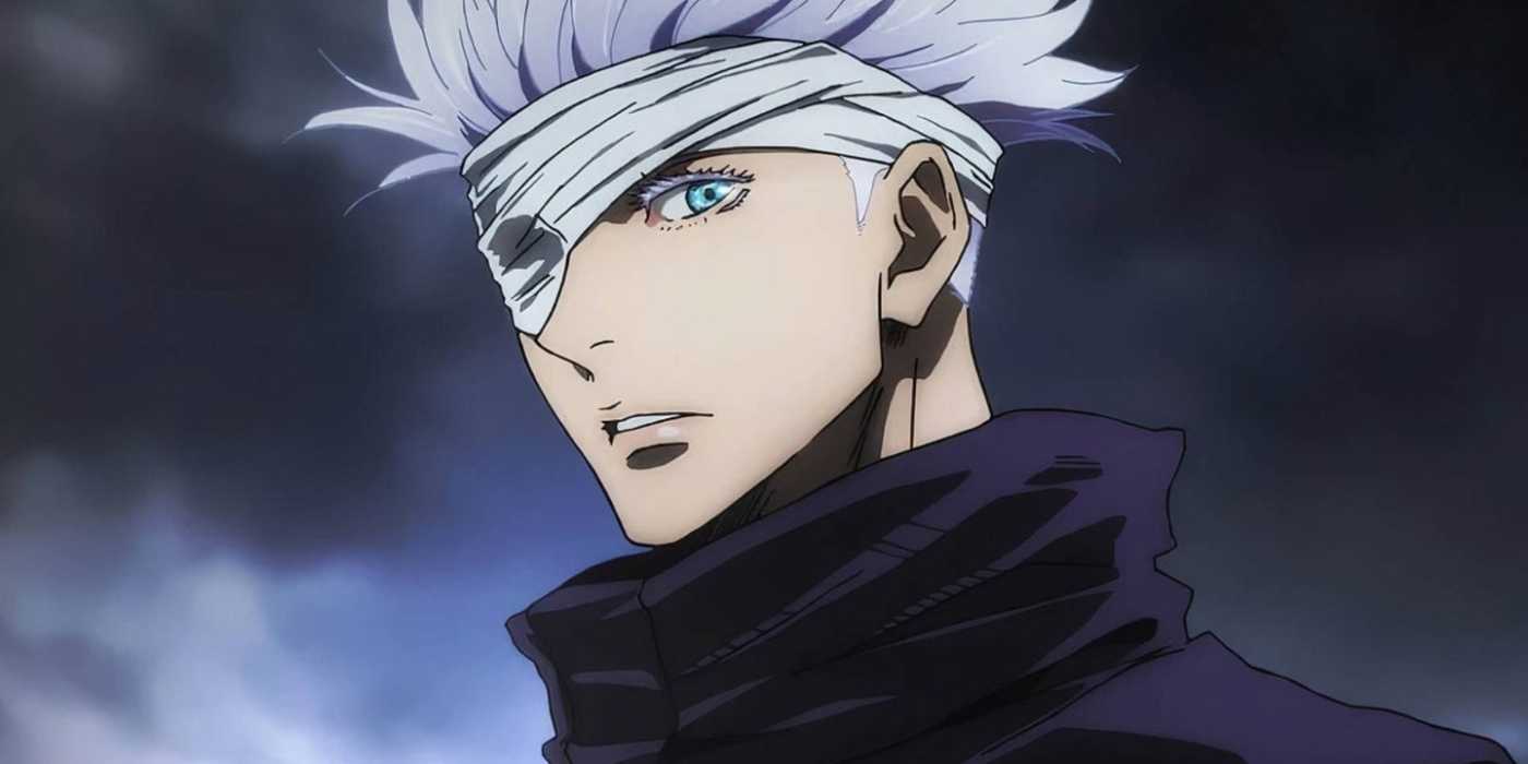 Gojo Satoru Peaks One of His Six Eyes Through Bandages