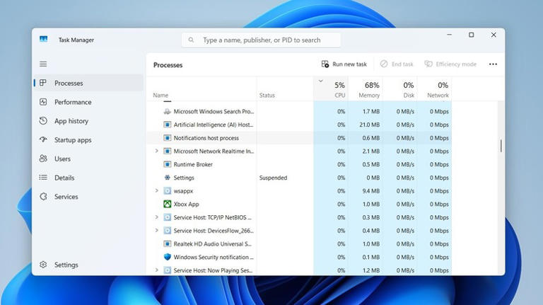 Runtime Broker process running in the Task Manager