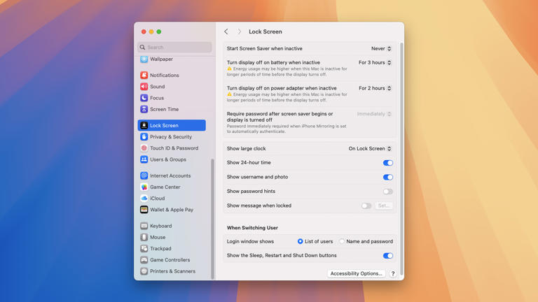 Setting display timeout settings on macOS. David Nield